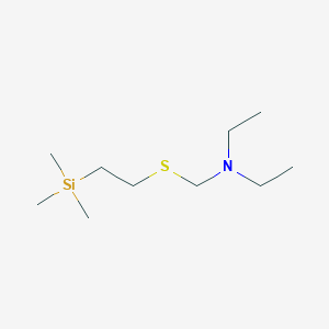 molecular formula C10H25NSSi B14666428 N-Ethyl-N-({[2-(trimethylsilyl)ethyl]sulfanyl}methyl)ethanamine CAS No. 50965-40-7