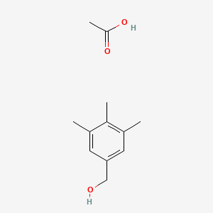 molecular formula C12H18O3 B14666444 Acetic acid;(3,4,5-trimethylphenyl)methanol CAS No. 39126-12-0