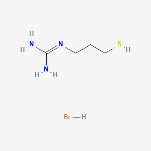 molecular formula C4H12BrN3S B14666510 2-(3-Sulfanylpropyl)guanidine;hydrobromide CAS No. 40775-02-8