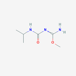 molecular formula C6H13N3O2 B14666516 Methyl 4-isopropylallophanimidate 