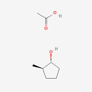 molecular formula C8H16O3 B14666541 Acetic acid--(1R,2R)-2-methylcyclopentan-1-ol (1/1) CAS No. 40991-94-4