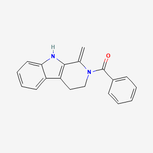 molecular formula C19H16N2O B14666560 (1-Methylidene-1,3,4,9-tetrahydro-2H-beta-carbolin-2-yl)(phenyl)methanone CAS No. 51598-74-4