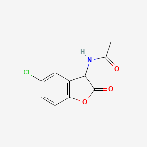 molecular formula C10H8ClNO3 B14666592 N-(5-Chloro-2-oxo-2,3-dihydro-1-benzofuran-3-yl)acetamide CAS No. 42493-04-9