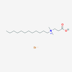molecular formula C17H36BrNO2 B14666603 N-(2-Carboxyethyl)-N,N-dimethyldodecan-1-aminium bromide CAS No. 49563-93-1