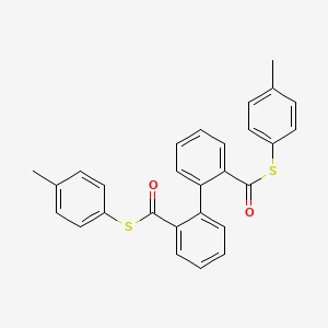 molecular formula C28H22O2S2 B14666671 S-(4-methylphenyl) 2-[2-(4-methylphenyl)sulfanylcarbonylphenyl]benzenecarbothioate CAS No. 51439-35-1