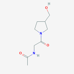 molecular formula C9H16N2O3 B1466672 N-{2-[3-(hydroxymethyl)pyrrolidin-1-yl]-2-oxoethyl}acetamide CAS No. 1249147-10-1