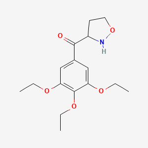 molecular formula C16H23NO5 B14666744 Ketone, 2-isoxazolidinyl 3,4,5-triethoxyphenyl CAS No. 50916-11-5