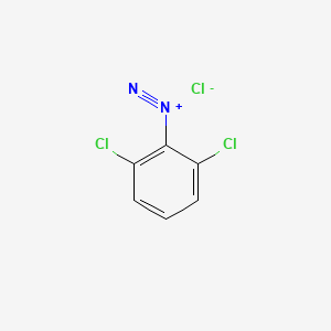 molecular formula C6H3Cl3N2 B14666746 2,6-Dichlorobenzene-1-diazonium chloride CAS No. 43142-73-0