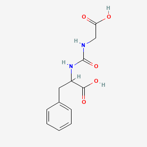 molecular formula C12H14N2O5 B14666758 N-[(Carboxymethyl)carbamoyl]phenylalanine CAS No. 38991-87-6
