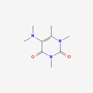 molecular formula C9H15N3O2 B14666798 Uracil, 5-(dimethylamino)-1,3,6-trimethyl- CAS No. 38507-32-3