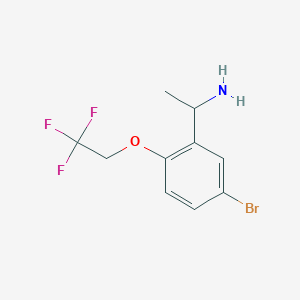 B1466682 1-[5-Bromo-2-(2,2,2-trifluoroethoxy)-phenyl]-ethylamine CAS No. 1250558-42-9