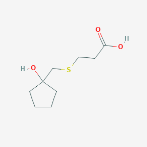 3-{[(1-Hydroxycyclopentyl)methyl]sulfanyl}propanoic acid