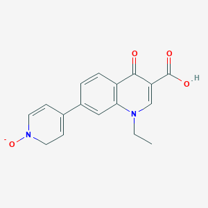 molecular formula C17H15N2O4- B14666880 1-Ethyl-7-(1-hydroxy-1,2-dihydropyridin-4-yl)-4-oxo-1,4-dihydroquinoline-3-carboxylate CAS No. 40034-68-2