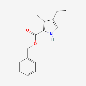 molecular formula C15H17NO2 B14666883 1H-Pyrrole-2-carboxylic acid, 4-ethyl-3-methyl-, phenylmethyl ester CAS No. 51089-83-9