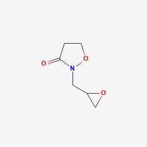 molecular formula C6H9NO3 B14666888 3-Isoxazolidinone, 2-(2,3-epoxypropyl)- CAS No. 40784-20-1
