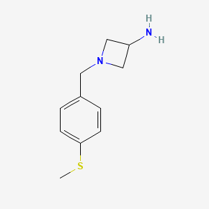 1-{[4-(Methylsulfanyl)phenyl]methyl}azetidin-3-amine