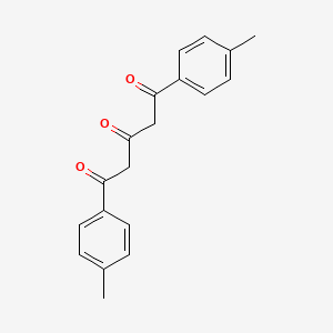 molecular formula C19H18O3 B14666907 1,3,5-Pentanetrione, 1,5-bis(4-methylphenyl)- CAS No. 36200-40-5