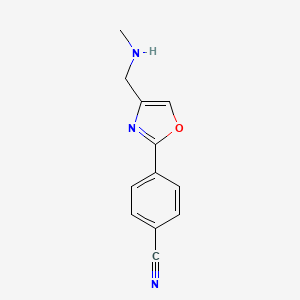 4-{4-[(Methylamino)methyl]-1,3-oxazol-2-yl}benzonitrile