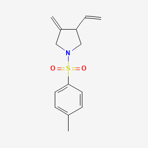 molecular formula C14H17NO2S B14666951 Pyrrolidine, 3-ethenyl-4-methylene-1-[(4-methylphenyl)sulfonyl]- CAS No. 50401-30-4