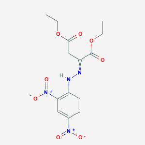 molecular formula C14H16N4O8 B14666965 Diethyl 2-[2-(2,4-dinitrophenyl)hydrazinylidene]butanedioate CAS No. 50838-94-3