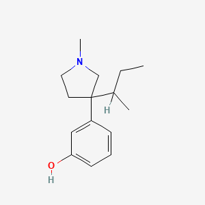molecular formula C15H23NO B14666985 m-(3-sec-Butyl-1-methyl-3-pyrrolidinyl)phenol CAS No. 38906-44-4