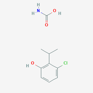 molecular formula C10H14ClNO3 B14666992 Carbamic acid;3-chloro-2-propan-2-ylphenol CAS No. 37745-58-7