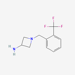 1-{[2-(Trifluoromethyl)phenyl]methyl}azetidin-3-amine