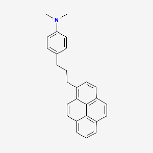 molecular formula C27H25N B14667056 N,N-dimethyl-4-[3-(pyren-1-yl)propyl]aniline CAS No. 38764-41-9