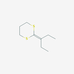 molecular formula C9H16S2 B14667114 2-(Pentan-3-ylidene)-1,3-dithiane CAS No. 51102-64-8