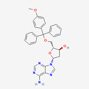 molecular formula C30H29N5O4 B14667133 Adenosine, 2'-deoxy-5'-O-[(4-methoxyphenyl)diphenylmethyl]- CAS No. 51600-10-3