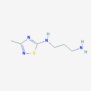 molecular formula C6H12N4S B1466727 N1-(3-methyl-1,2,4-thiadiazol-5-yl)propane-1,3-diamine CAS No. 1483384-53-7