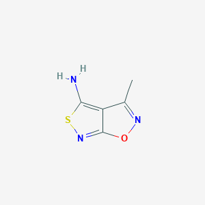 molecular formula C5H5N3OS B146673 3-Methylisothiazolo[4,3-d]isoxazol-4-amine CAS No. 130783-71-0