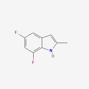 molecular formula C9H7F2N B1466730 5,7-Difluoro-2-methyl-indole CAS No. 1297284-90-2