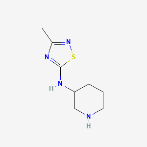 molecular formula C8H14N4S B1466731 N-(3-methyl-1,2,4-thiadiazol-5-yl)piperidin-3-amine CAS No. 1484205-02-8