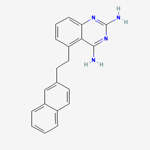 molecular formula C20H18N4 B14667323 2,4-Diamino-5-[2-[2-naphthyl]ethyl]quinazoline CAS No. 50828-09-6