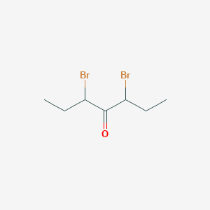 molecular formula C7H12Br2O B14667572 3,5-Dibromoheptan-4-one CAS No. 36461-40-2