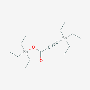 molecular formula C15H30O2Sn2 B14667588 Triethyl{3-oxo-3-[(triethylstannyl)oxy]prop-1-yn-1-yl}stannane CAS No. 42414-63-1