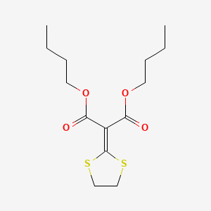molecular formula C14H22O4S2 B14667614 Dibutyl 1,3-dithiolan-2-ylidenepropanedioate CAS No. 50780-69-3