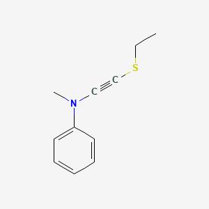 molecular formula C11H13NS B14667621 N-[(Ethylsulfanyl)ethynyl]-N-methylaniline CAS No. 35870-53-2