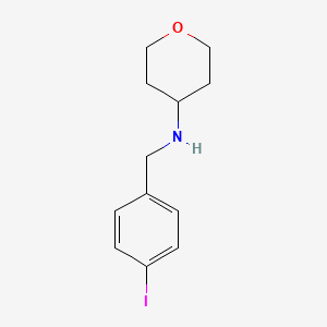 N-[(4-iodophenyl)methyl]oxan-4-amine