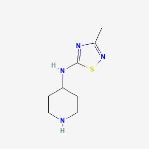 molecular formula C8H14N4S B1466768 N-(3-methyl-1,2,4-thiadiazol-5-yl)piperidin-4-amine CAS No. 1480597-39-4