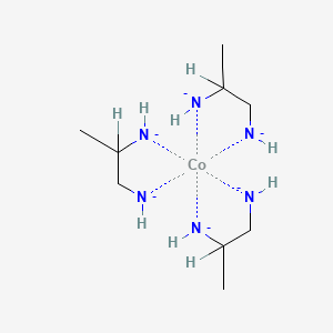 molecular formula C9H24CoN6-6 B14667859 1-Azanidylpropan-2-ylazanide;cobalt CAS No. 43223-45-6