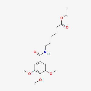molecular formula C18H27NO6 B14667867 Ethyl 6-(3,4,5-trimethoxybenzamido)hexanoate CAS No. 50348-26-0