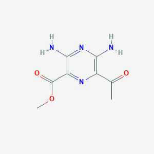 molecular formula C8H10N4O3 B146679 Methyl 6-acetyl-3,5-diaminopyrazine-2-carboxylate CAS No. 135673-70-0