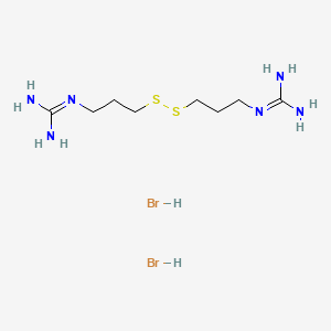 molecular formula C8H22Br2N6S2 B14668057 N,N'''-(Dithiodi-3,1-propanediyl)bisguanidine dihydrobromide CAS No. 40775-03-9