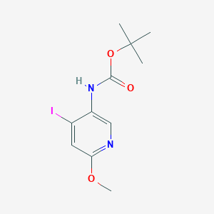 molecular formula C11H15IN2O3 B1466827 tert-Butyl (4-iodo-6-methoxypyridin-3-yl)carbamate CAS No. 1200132-06-4