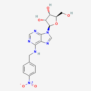 molecular formula C17H18N6O6 B14668297 N6-(p-Nitrobenzyl)adenosine CAS No. 40297-54-9