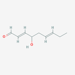 molecular formula C9H14O2 B146683 4-Hydroxynona-2,6-dienal CAS No. 129047-94-5