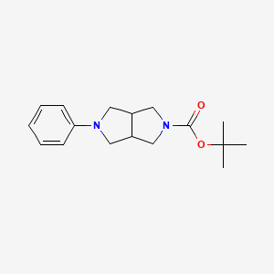 molecular formula C17H24N2O2 B1466840 tert-butyl 5-phenylhexahydropyrrolo[3,4-c]pyrrole-2(1H)-carboxylate CAS No. 2098005-02-6