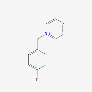 molecular formula C12H11FN+ B14668475 Pyridinium, 1-[(4-fluorophenyl)methyl]- CAS No. 46340-42-5